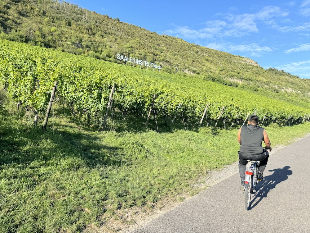 Radreise auf dem Saaleradweg von Jena nach Naumburg, Übernachtung im Brix Apartment als Gruppe, anschließend Weiterfahrt nach Halle (Saale)